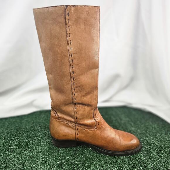 True Religion Leather Knee-High Riding Boots Size 8.5 - Picture 3 of 7